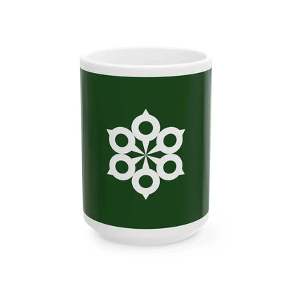 Flag of Rokunohe Aomori (Japan) White Coffee Mug 15oz - Go Mug Yourself