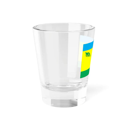 Flag of Rokytne raion in Rivne oblast (Ukraine) Shot Glass 1.5oz - Go Mug Yourself