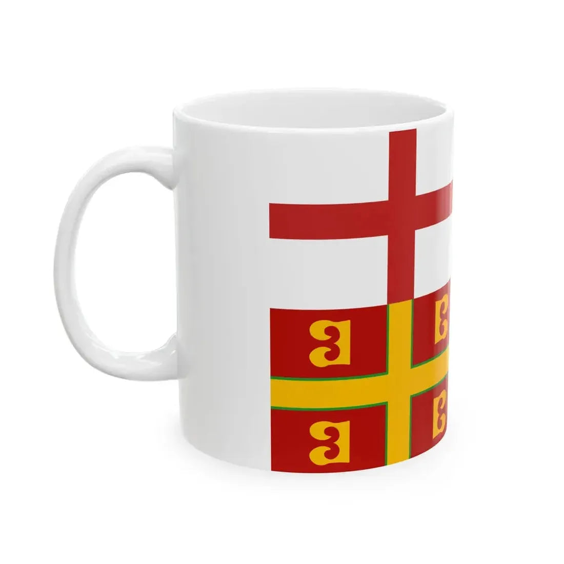 Flag of Romagna Lega Nord (Italy) White Coffee Mug - Go Mug Yourself