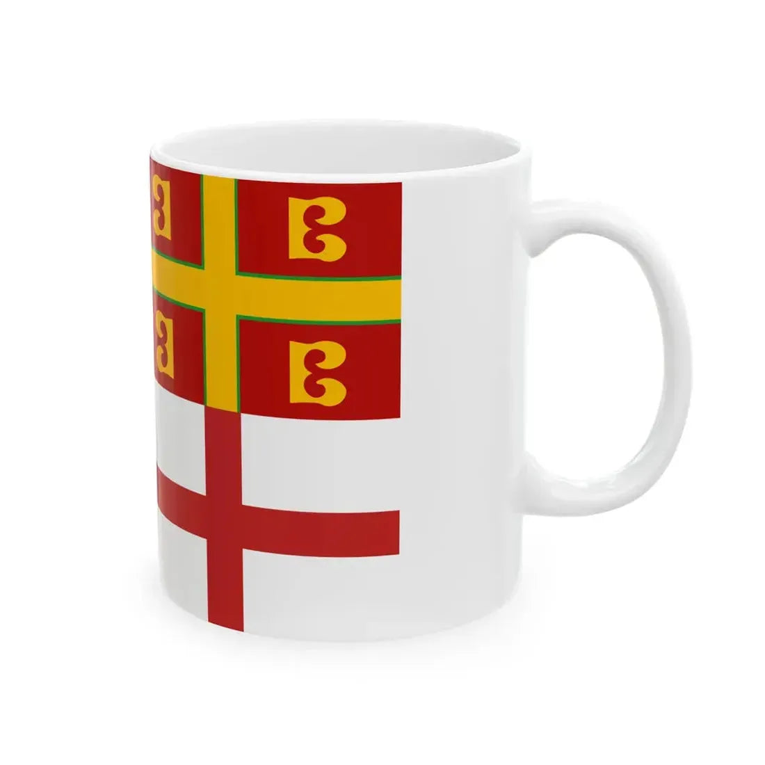 Flag of Romagna Lega Nord (Italy) White Coffee Mug - Go Mug Yourself
