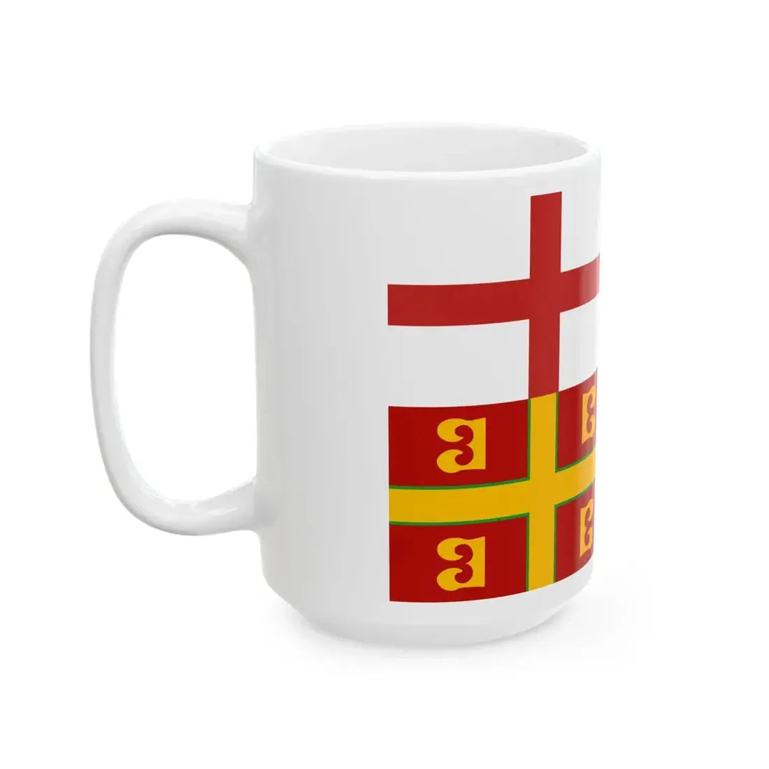 Flag of Romagna Lega Nord (Italy) White Coffee Mug - Go Mug Yourself