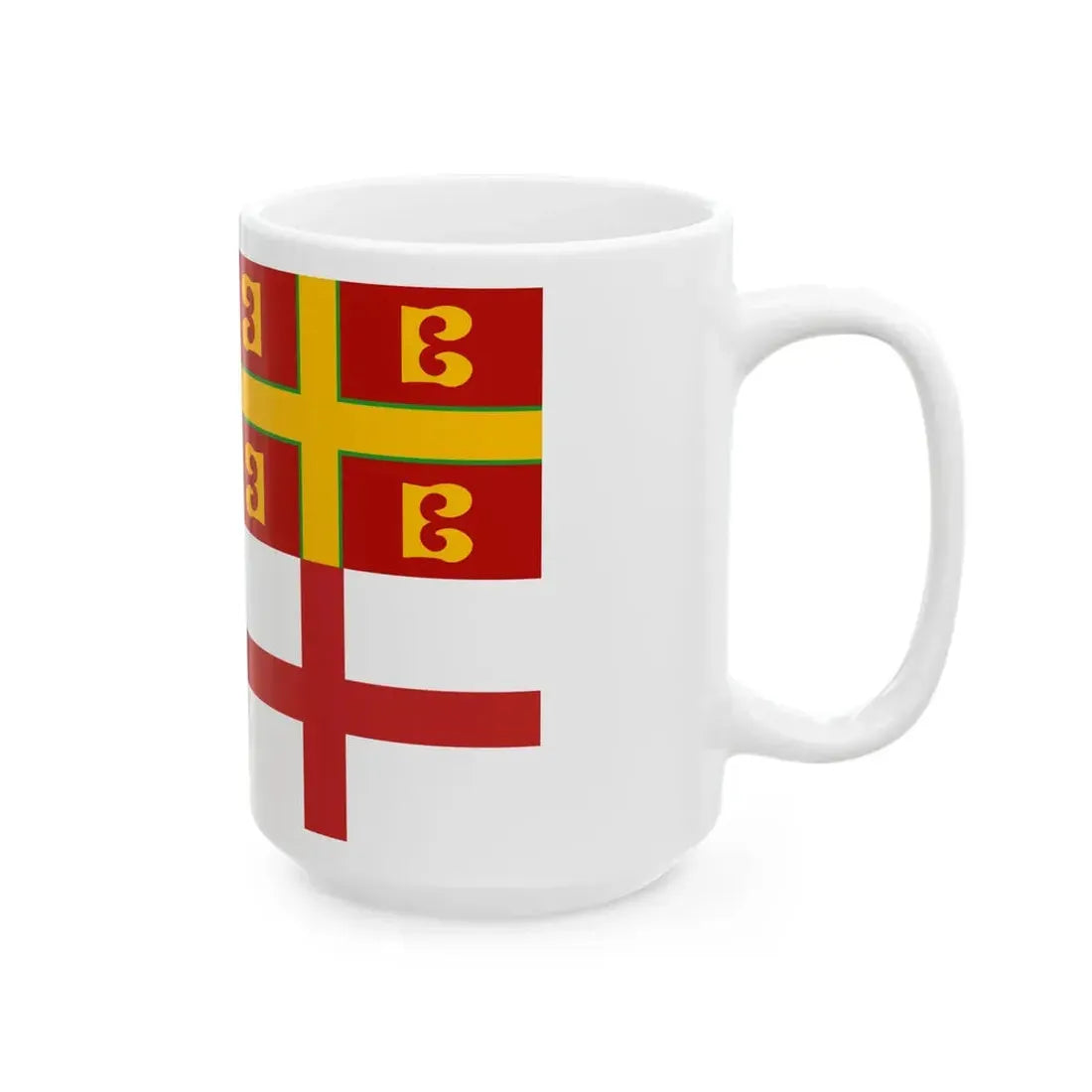 Flag of Romagna Lega Nord (Italy) White Coffee Mug - Go Mug Yourself