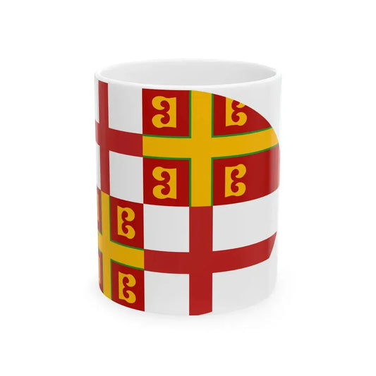 Flag of Romagna Lega Nord Variant (Italy) White Coffee Mug 11oz - Go Mug Yourself