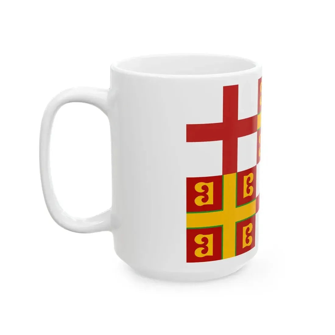Flag of Romagna Lega Nord Variant (Italy) White Coffee Mug - Go Mug Yourself