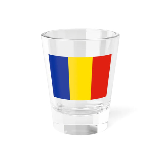 Flag of Romania 1989-1995 (Oman) Shot Glass 1.5oz 1.5oz - Go Mug Yourself