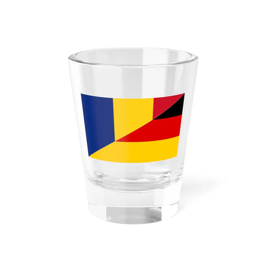 Flag of Romania and Germany (Germany) Shot Glass 1.5oz 1.5oz - Go Mug Yourself