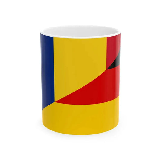 Flag of Romania and Germany (Germany) White Coffee Mug 11oz - Go Mug Yourself