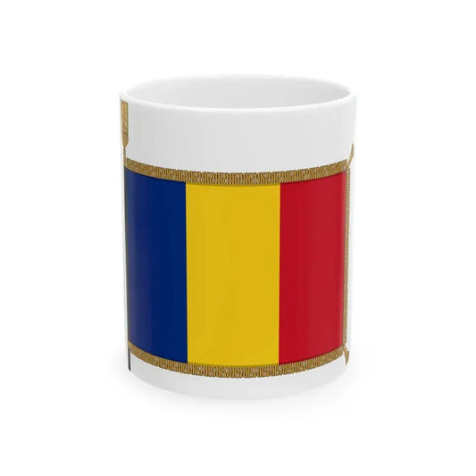 Flag of Romania parade (Oman) White Coffee Mug 11oz - Go Mug Yourself