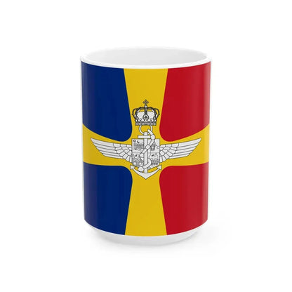Flag of Romanian Air Transport and Marine Minister WWII (Oman) White Coffee Mug 15oz - Go Mug Yourself