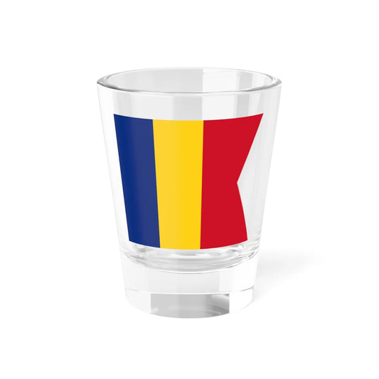 Flag of Romanian Captain or Commander 1939 (Oman) Shot Glass 1.5oz 1.5oz - Go Mug Yourself