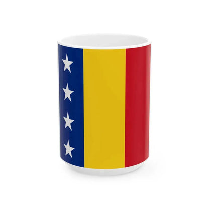 Flag of Romanian Chief of the General Staff (Oman) White Coffee Mug 15oz - Go Mug Yourself