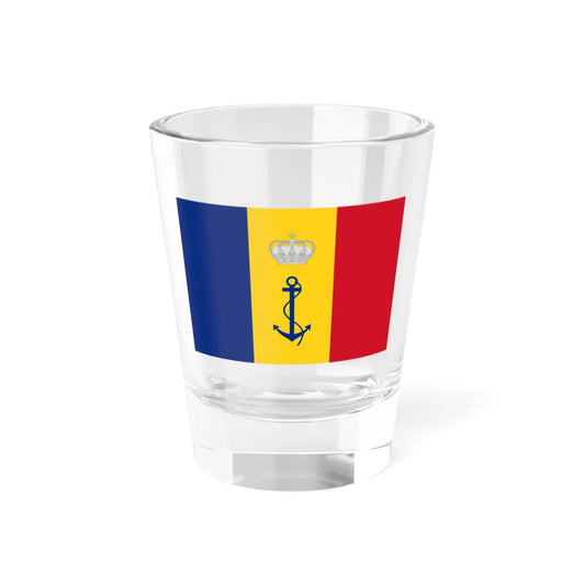 Flag of Romanian Coastguard pre-1922 (Oman) Shot Glass 1.5oz 1.5oz - Go Mug Yourself