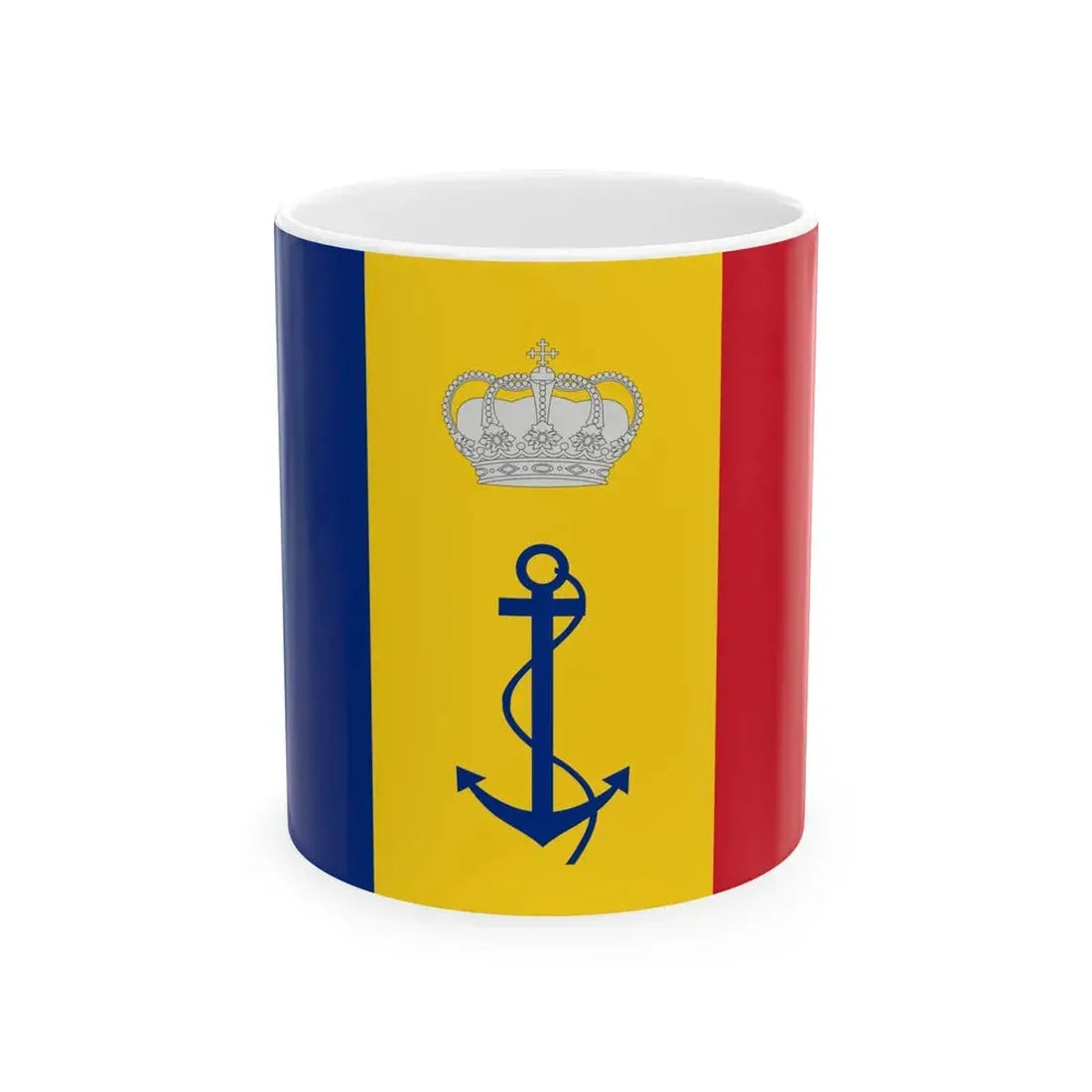 Flag of Romanian Coastguard pre-1922 (Oman) White Coffee Mug 11oz - Go Mug Yourself
