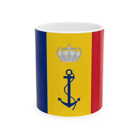 Flag of Romanian Coastguard pre-1922 (Oman) White Coffee Mug 11oz - Go Mug Yourself
