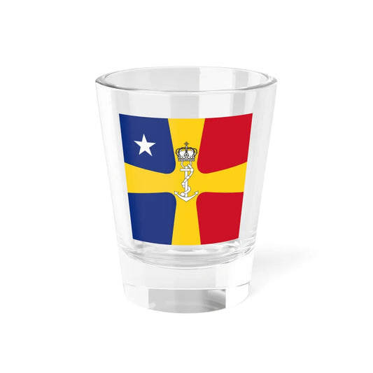 Flag of Romanian Commander of the Navy as Rear Admiral WWII (Oman) Shot Glass 1.5oz 1.5oz - Go Mug Yourself