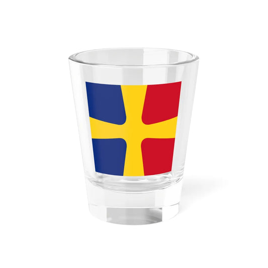 Flag of Romanian Commodore as chief of flotilla-division WWII (Oman) Shot Glass 1.5oz 1.5oz - Go Mug Yourself