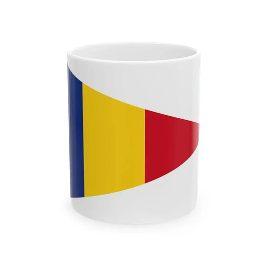 Flag of Romanian Lieutenant Commander 1939 (Oman) White Coffee Mug 11oz - Go Mug Yourself