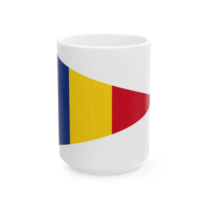 Flag of Romanian Lieutenant Commander 1939 (Oman) White Coffee Mug 15oz - Go Mug Yourself