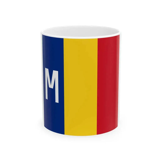 Flag of Romanian Minister of National Defence (Oman) White Coffee Mug 11oz - Go Mug Yourself