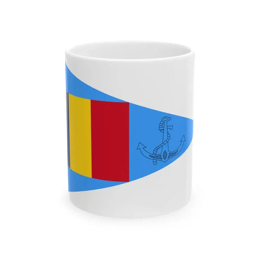 Flag of Romanian Naval Unit Commander (Oman) White Coffee Mug 11oz - Go Mug Yourself