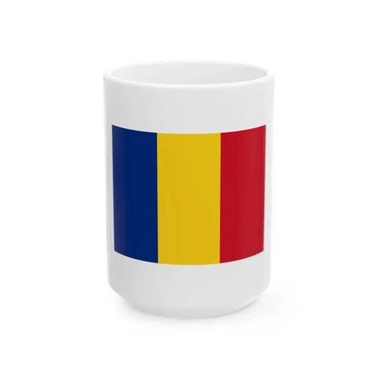 Flag of Romanian Pilot (Oman) White Coffee Mug 15oz - Go Mug Yourself