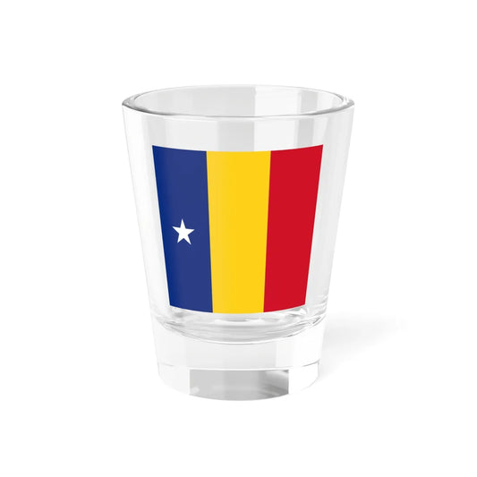 Flag of Romanian Rear admiral 1939 (Oman) Shot Glass 1.5oz 1.5oz - Go Mug Yourself