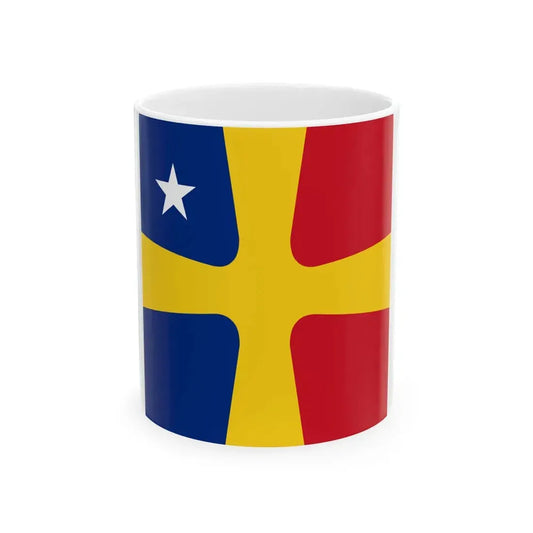 Flag of Romanian Rear Admiral WWII (Oman) White Coffee Mug 11oz - Go Mug Yourself