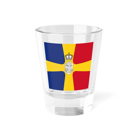 Flag of Romanian Under Secretary State Minister of the Navy WWII (Oman) Shot Glass 1.5oz 1.5oz - Go Mug Yourself