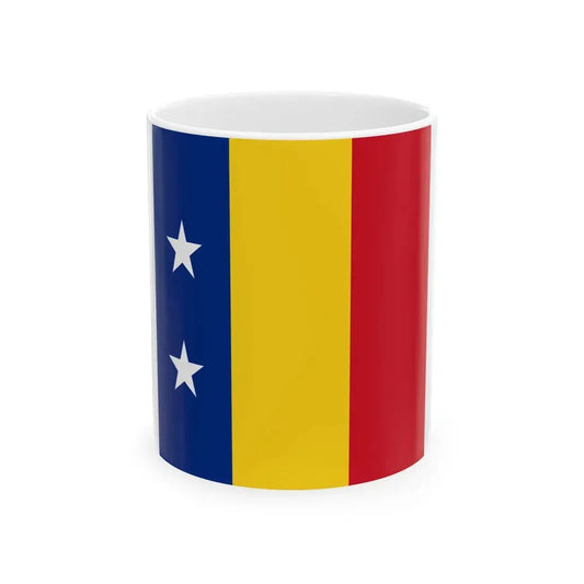 Flag of Romanian Vice admiral 1939 (Oman) White Coffee Mug 11oz - Go Mug Yourself