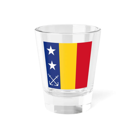Flag of Romanian Vice admiral as chief of navy 1939 (Oman) Shot Glass 1.5oz 1.5oz - Go Mug Yourself