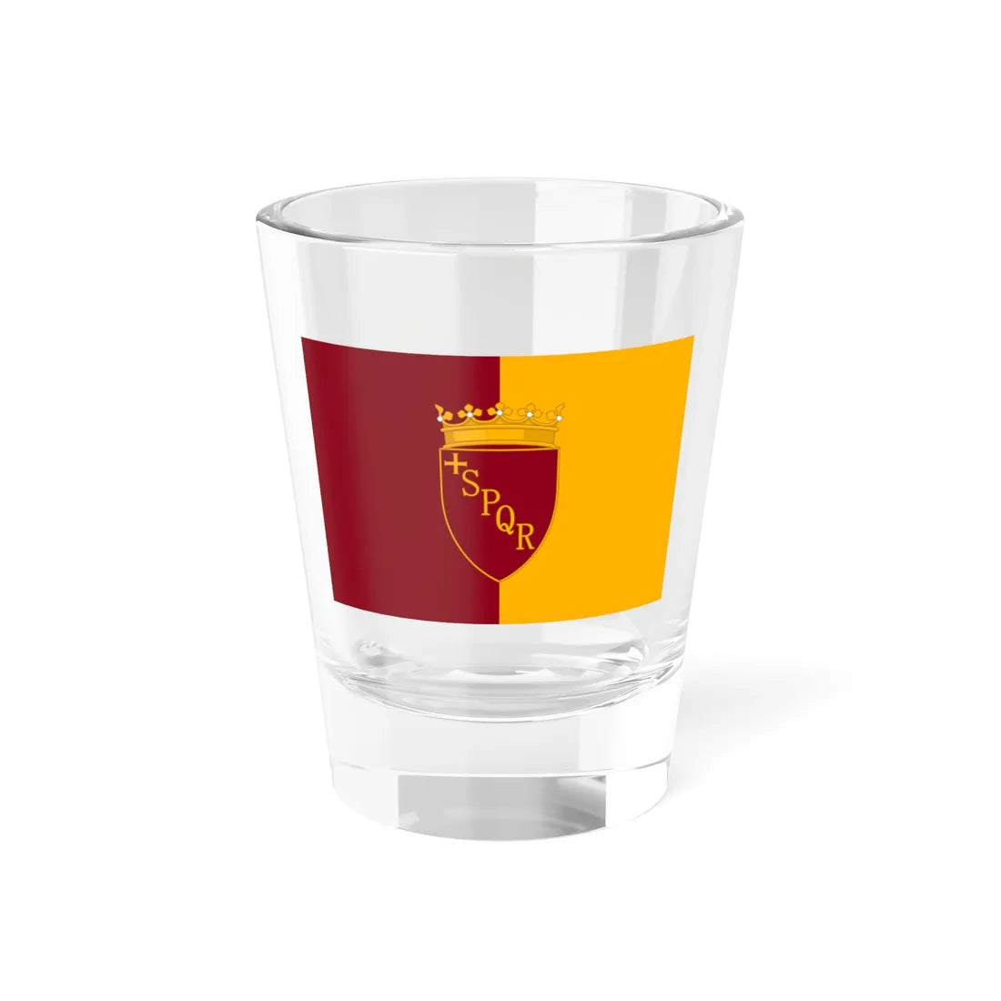 Flag of Rome with Lesser Arms (Italy) Shot Glass 1.5oz 1.5oz - Go Mug Yourself