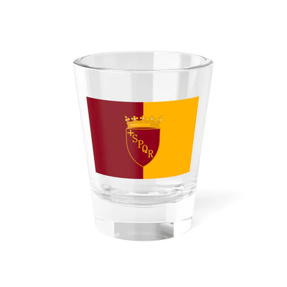 Flag of Rome with Lesser Arms (Italy) Shot Glass 1.5oz 1.5oz - Go Mug Yourself
