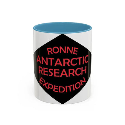 Flag of Ronne Antarctic Research Expedition - Accent Coffee Mug 11oz Light Blue - Go Mug Yourself