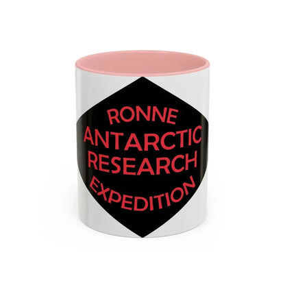 Flag of Ronne Antarctic Research Expedition - Accent Coffee Mug 11oz Pink - Go Mug Yourself