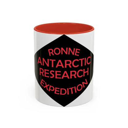 Flag of Ronne Antarctic Research Expedition - Accent Coffee Mug 11oz Red - Go Mug Yourself