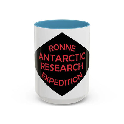 Flag of Ronne Antarctic Research Expedition - Accent Coffee Mug 15oz Light Blue - Go Mug Yourself