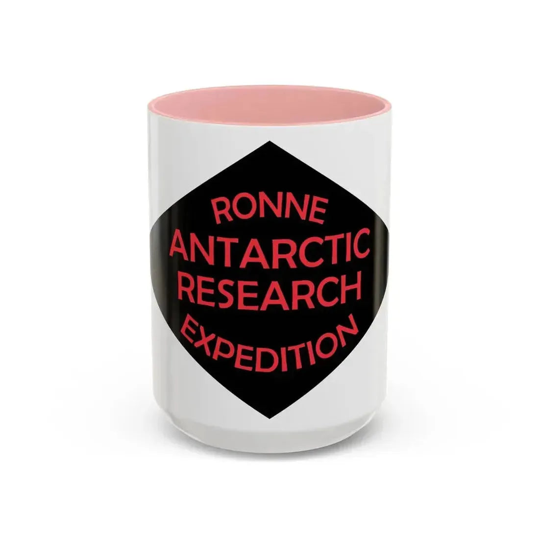 Flag of Ronne Antarctic Research Expedition - Accent Coffee Mug 15oz Pink - Go Mug Yourself