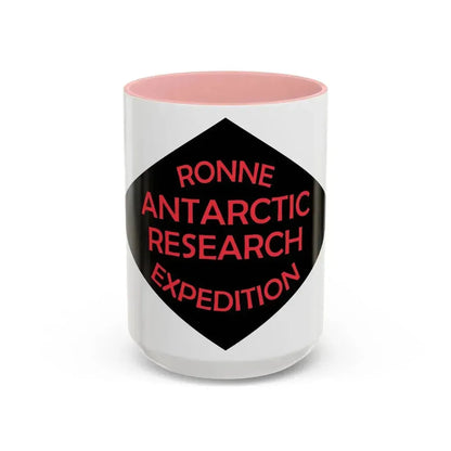 Flag of Ronne Antarctic Research Expedition - Accent Coffee Mug 15oz Pink - Go Mug Yourself