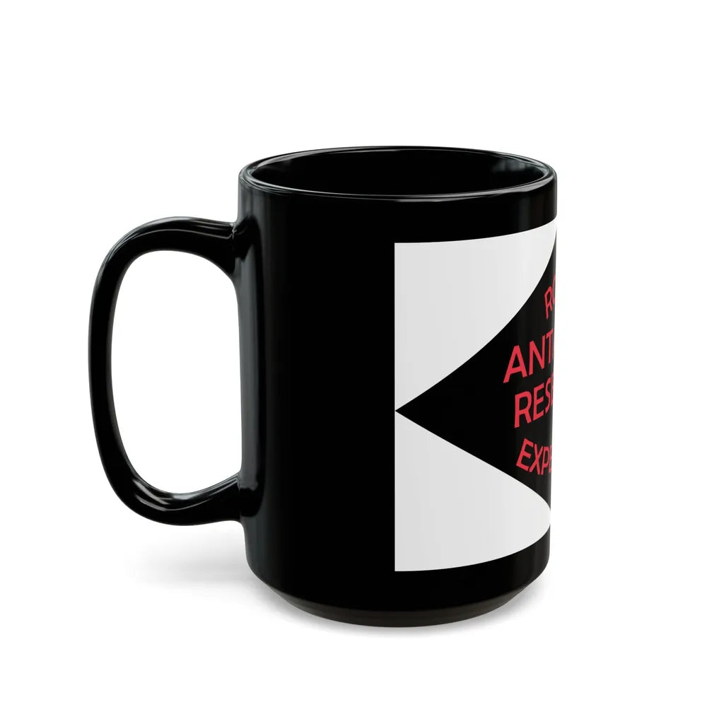 Flag of Ronne Antarctic Research Expedition - Black Coffee Mug-Go Mug Yourself