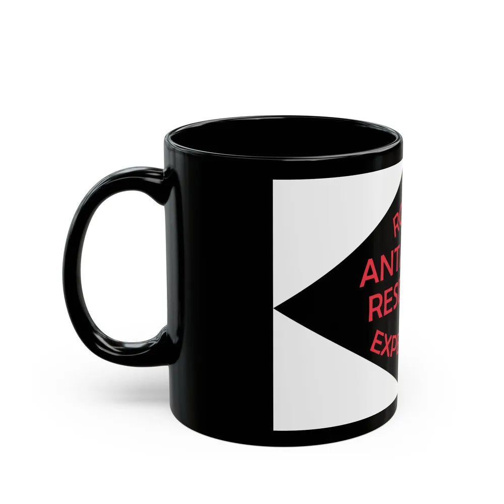 Flag of Ronne Antarctic Research Expedition - Black Coffee Mug-Go Mug Yourself