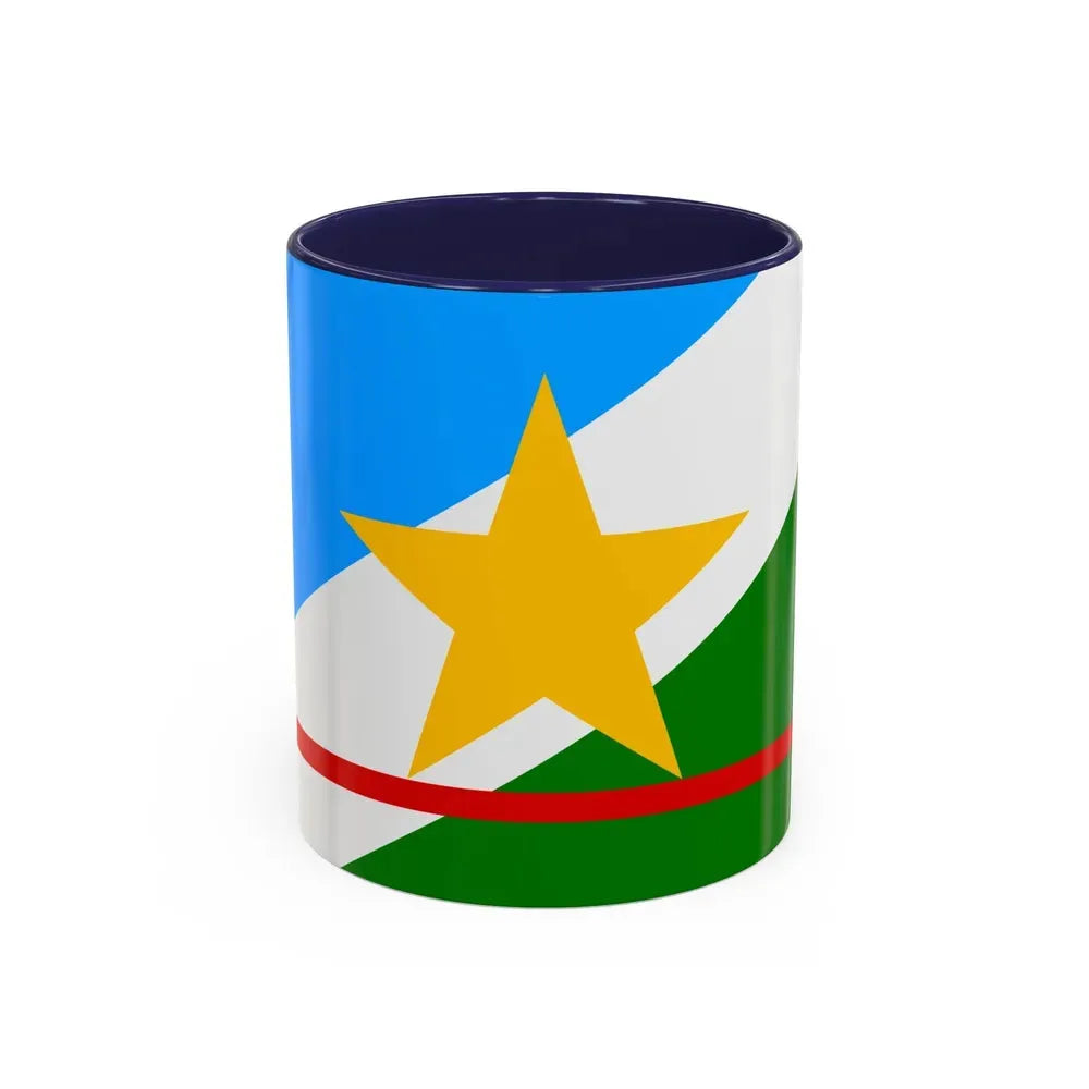 Flag of Roraima Brazil - Accent Coffee Mug 11oz Navy - Go Mug Yourself