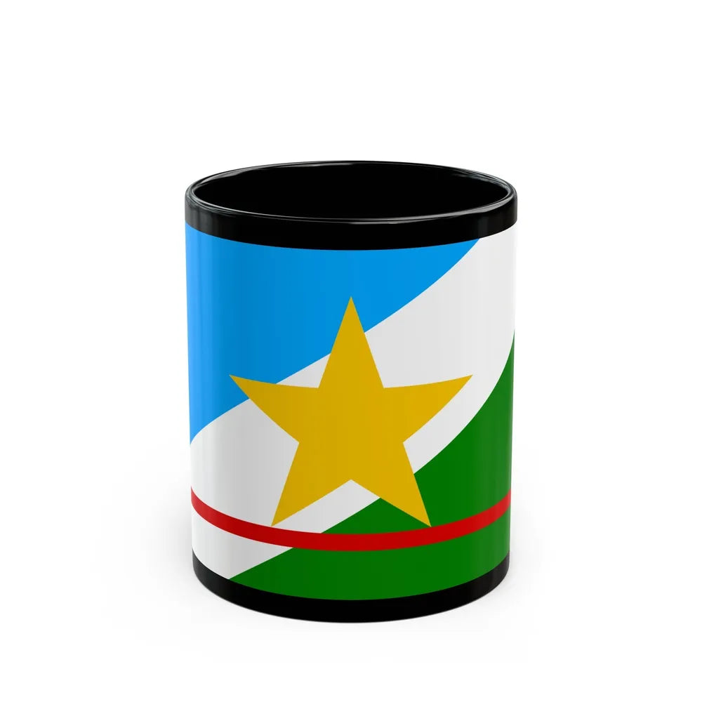 Flag of Roraima Brazil - Black Coffee Mug-11oz-Go Mug Yourself