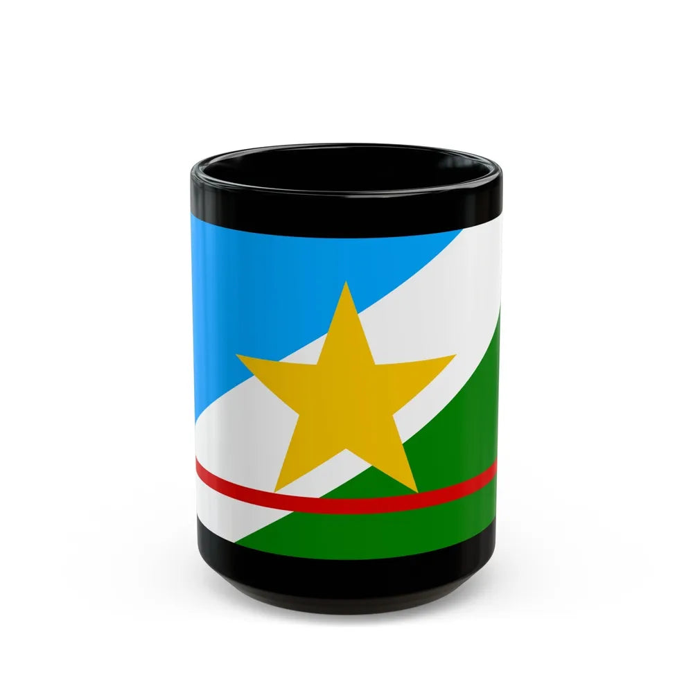 Flag of Roraima Brazil - Black Coffee Mug-15oz-Go Mug Yourself