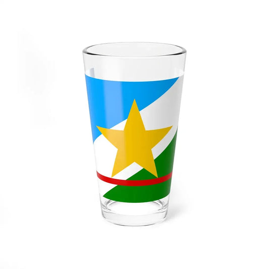 Flag of Roraima Brazil - Pint Glass 16oz 16oz - Go Mug Yourself