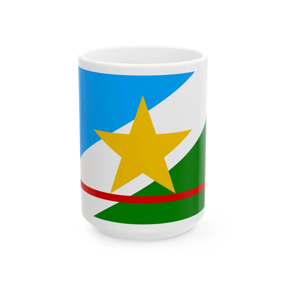 Flag of Roraima Brazil - White Coffee Mug-15oz-Go Mug Yourself