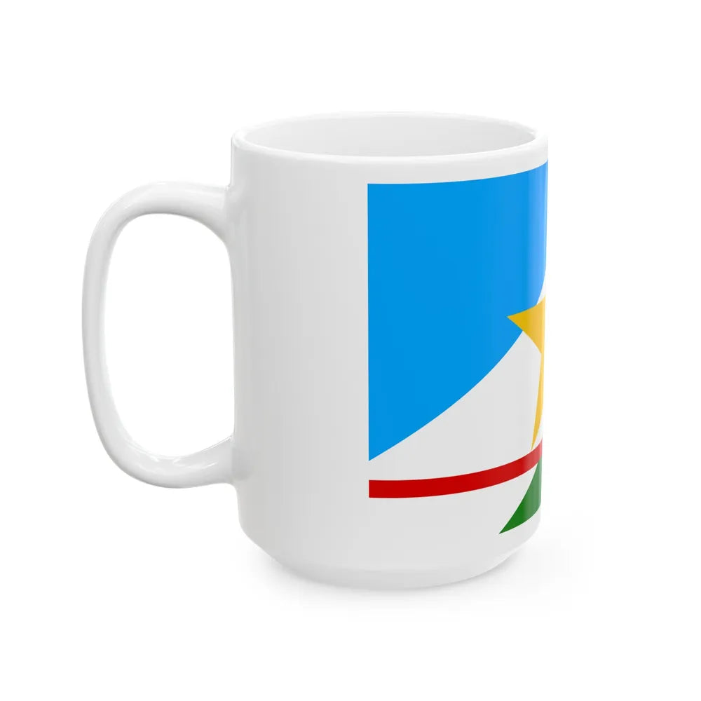 Flag of Roraima Brazil - White Coffee Mug-Go Mug Yourself