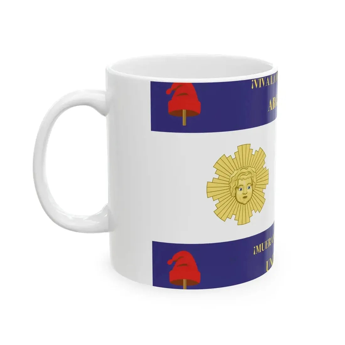 Flag of Rosas (Argentina) White Coffee Mug - Go Mug Yourself