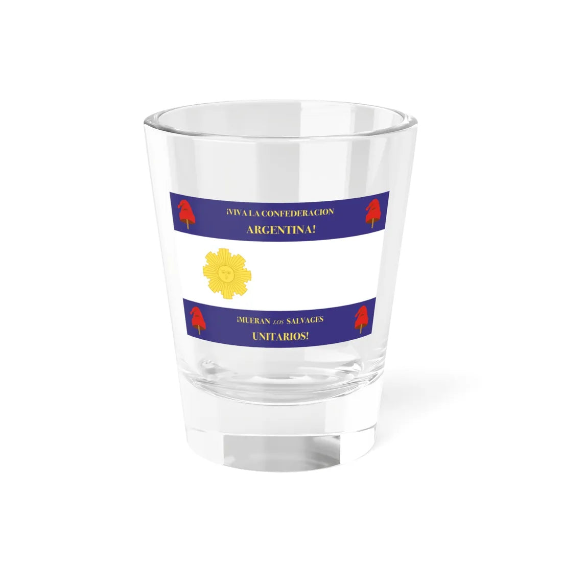 Flag of Rosas Variant (Argentina) Shot Glass 1.5oz 1.5oz - Go Mug Yourself