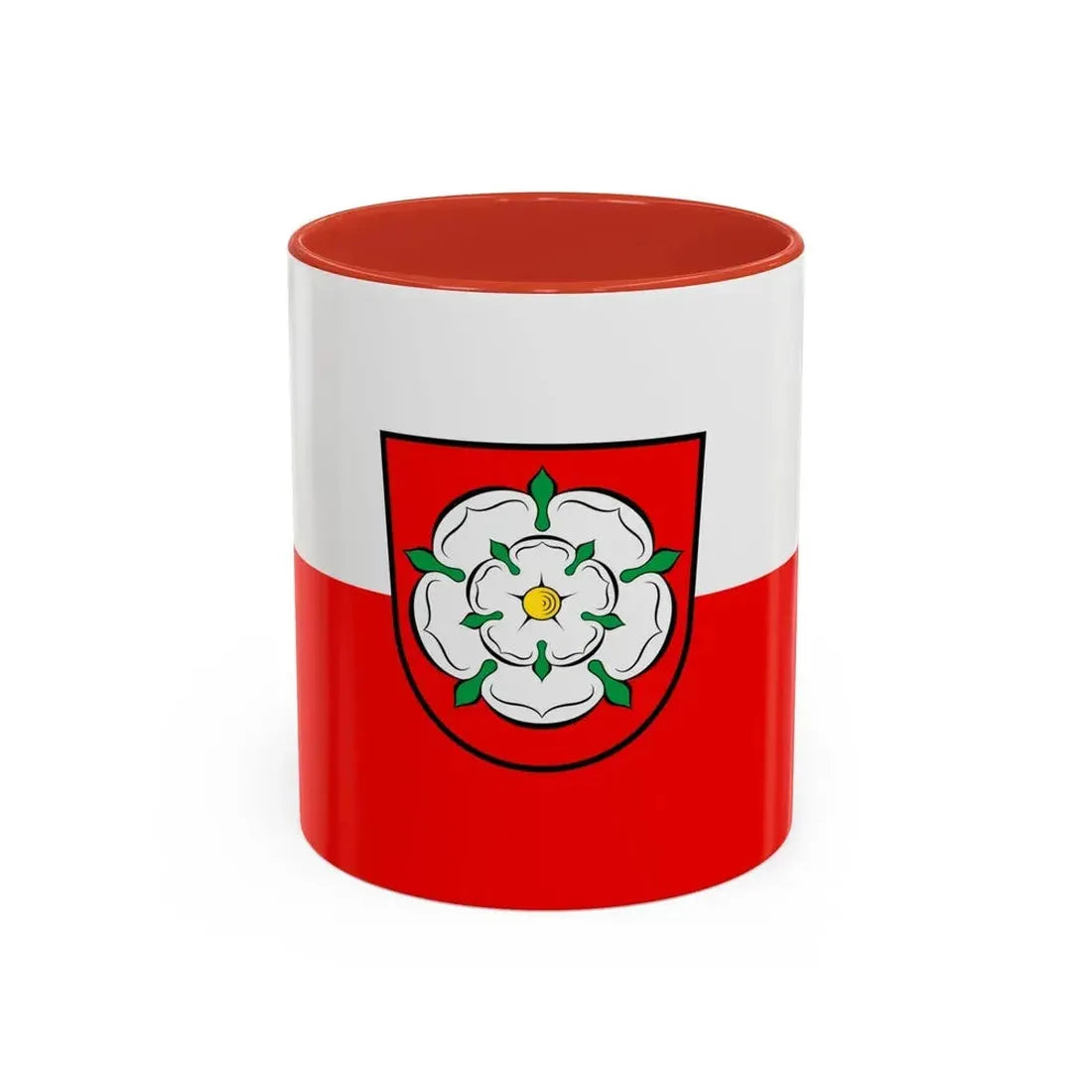 Flag of Rosenheim 2 Germany - Accent Coffee Mug 11oz Red - Go Mug Yourself