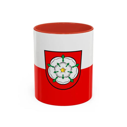 Flag of Rosenheim 2 Germany - Accent Coffee Mug 11oz Red - Go Mug Yourself
